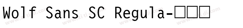 Wolf Sans SC Regula字体转换